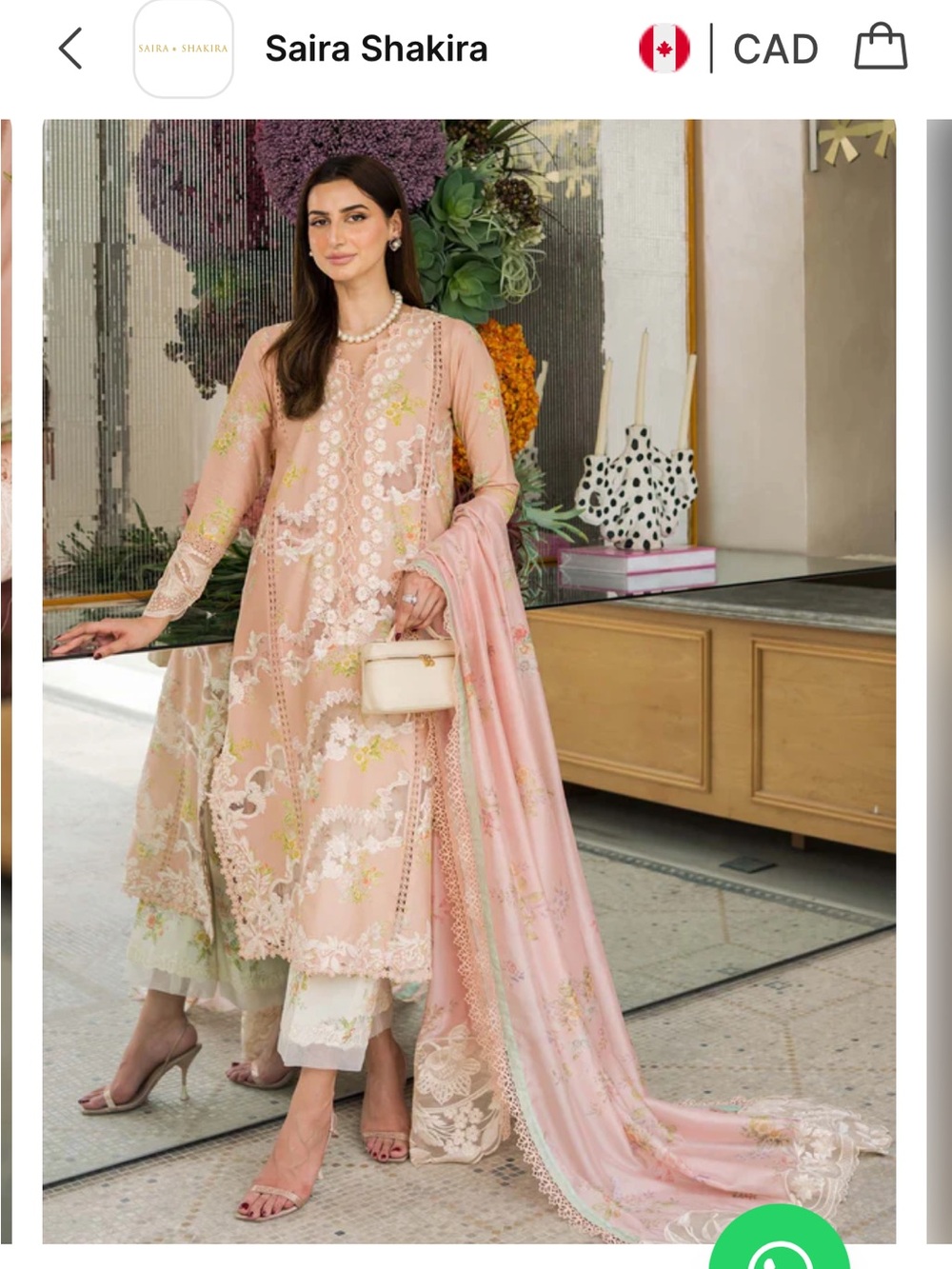Blush Pink Embroidered Women's Dress with Dupatta